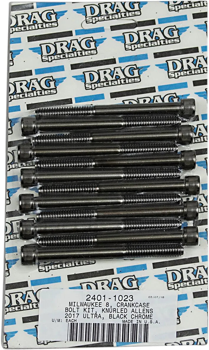 Drag Specialties M8 Crankcase Bolt Kit for Harley 107 2017-2024