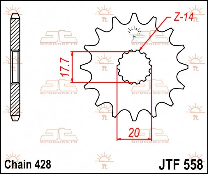 Jt Sprockets Front Sprocket - 20 Tooth