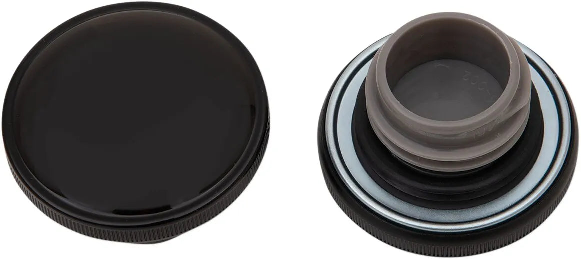 Drag Specialties Screw-in Gas Cap - Black, Gloss