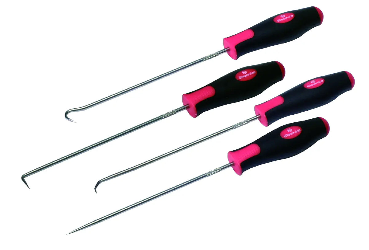 Bikeservice Long 4-Piece Hook and Pick Set