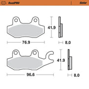 Moto-master Roadpro Sinter Scooter Bremseklodser - Bag