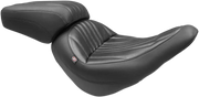 Mustang Passenger Tour Seat - Black Vinyl - For Harley Davidson
