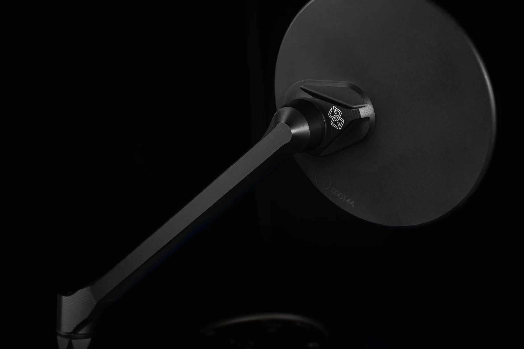 Gilles Tooling Moon Mirror M8 Handlebar End Black