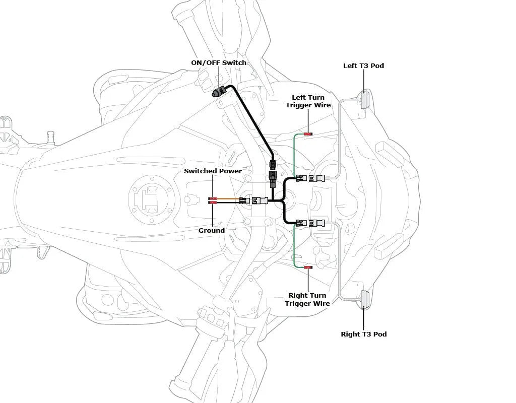 Denali T3 Switchback Signal Wiring Harness With On/off Switch
