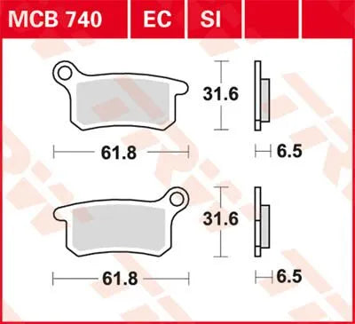 Trw Si Series Sintered Off-road Brake Pads - Front & Rear