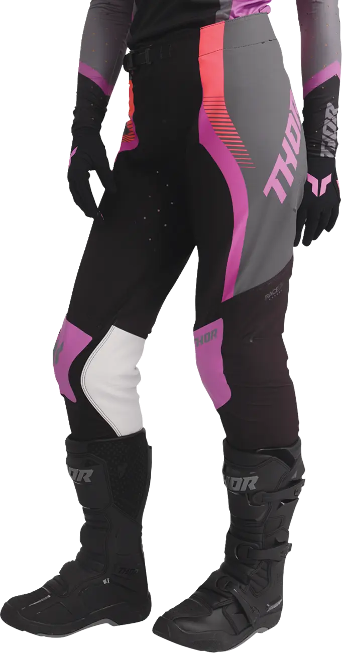 Thor Women's Sportmode Velocity Pants - Black/Dark Gray/Pink/Purple