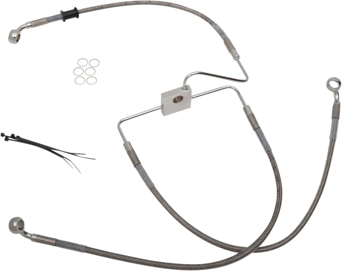 Drag Specialties Rustfrit Stål Bremse Slange Kit Front Øvre