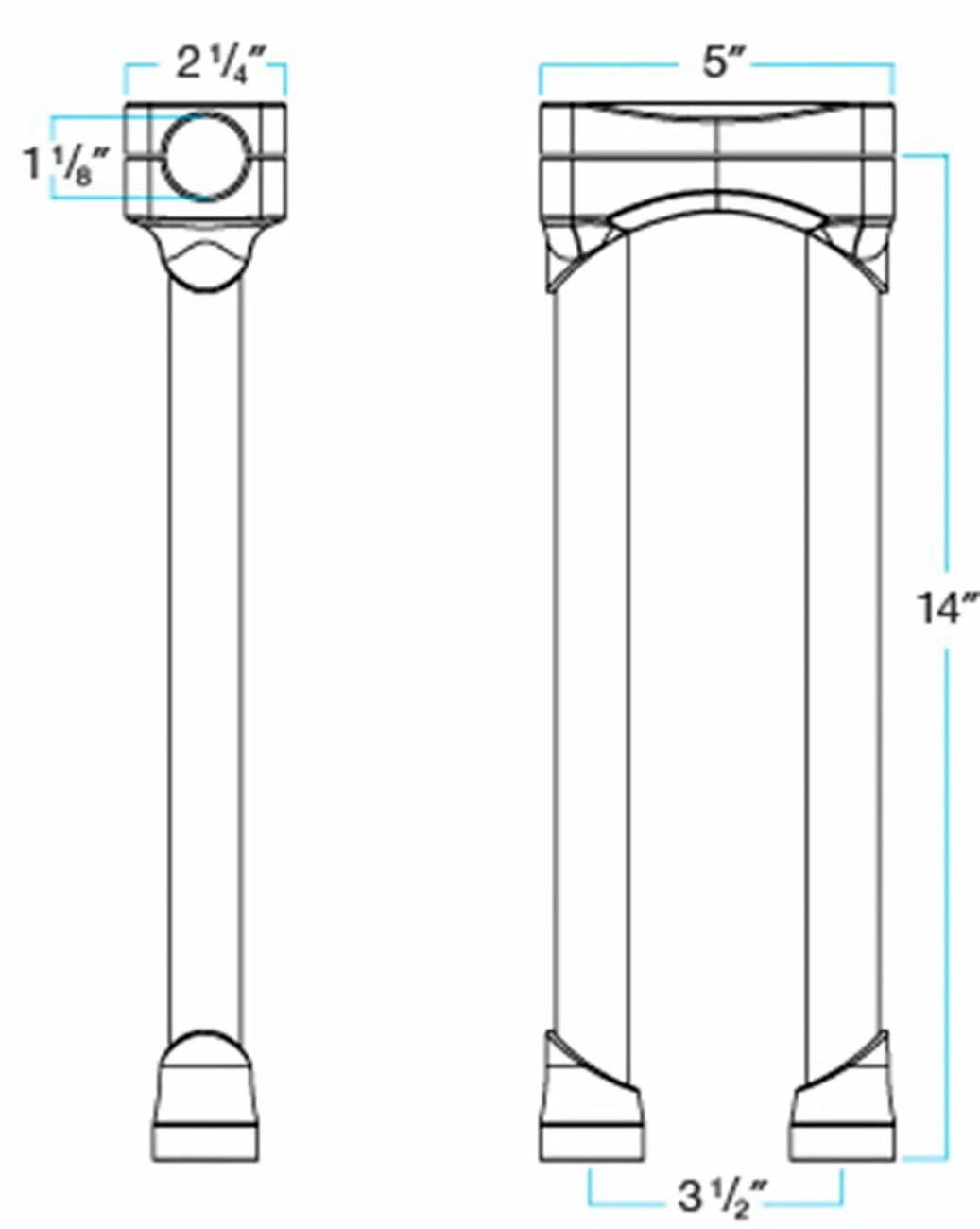 Biltwell Murdock 14" O/s Risers
