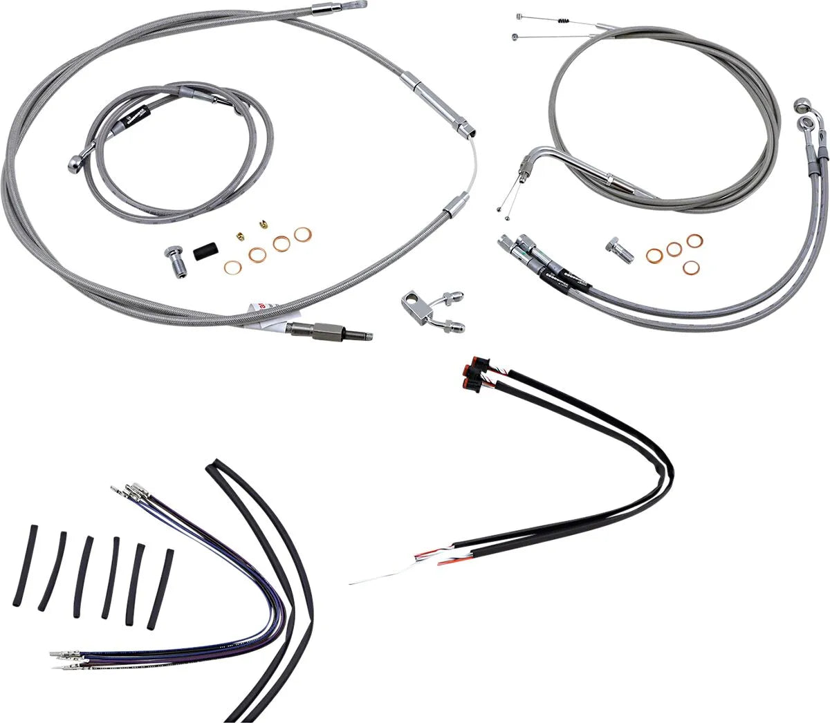 BURLY BRAND Ape Hanger Cable & Brake Line Kit