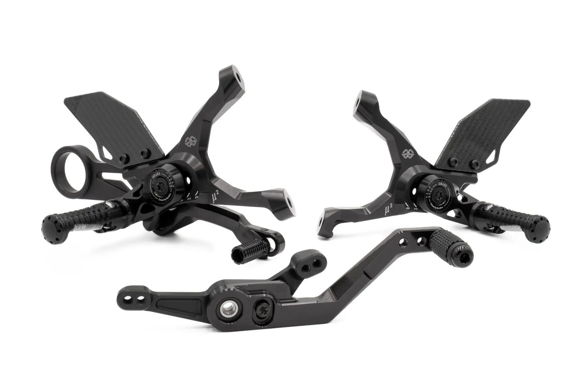 Gilles Tooling Mue2 Rearset - Black Aluminum