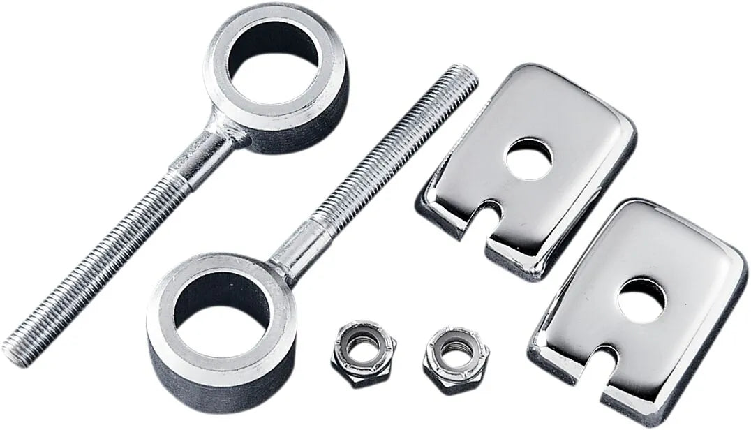 Drag Specialties Chromed Rear Axle Adjuster for Sportster