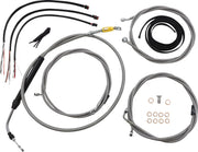 La Choppers Stainless Braided Handlebar Cable Kit for 18"-20"