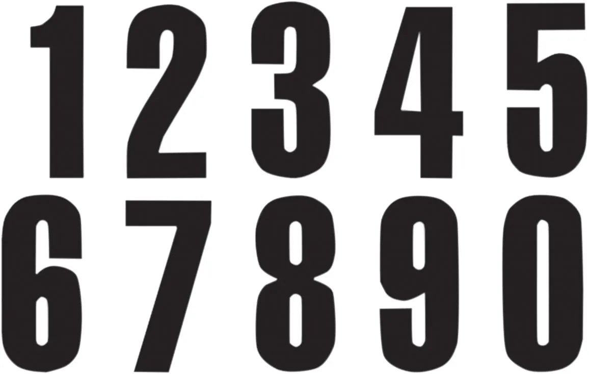 Blackbird Racing Number Plate Graphic - Number 9 - 3 Pack