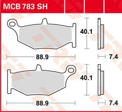 Trw Sh Series Sintered Metal Rear Brake Pads - Rear