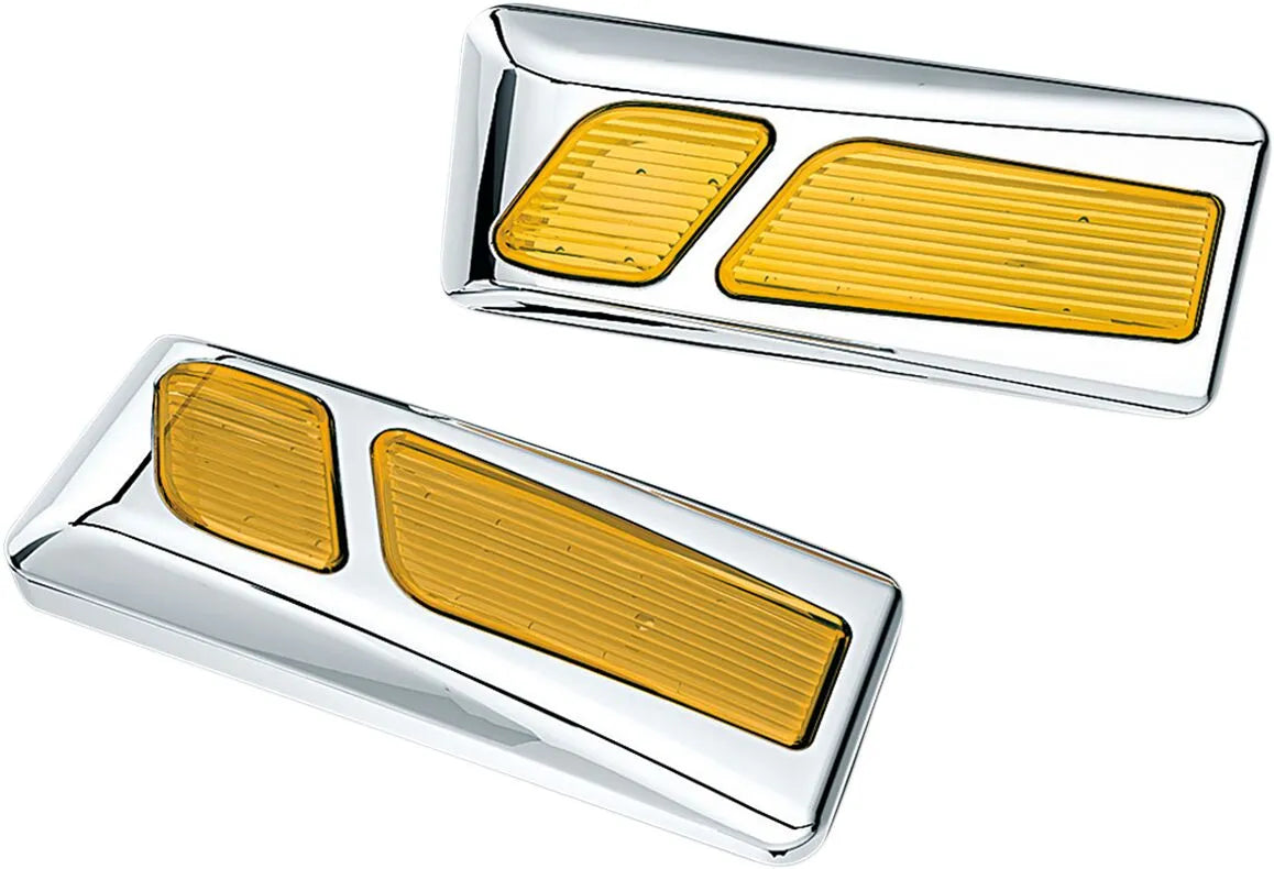 Kuryakyn Led Front Reflectors - Chrome/amber