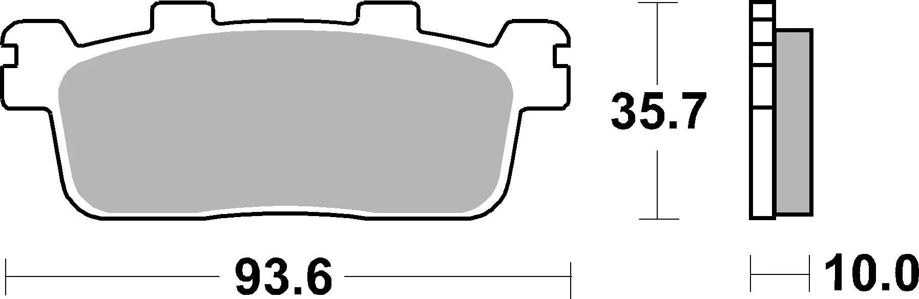 Sbs Ms Scooter Maxi Sinterede Bremseklodser - Bag