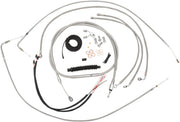 LA CHOPPERS Stainless Braided Handlebar Cable/Brake Line Kit for