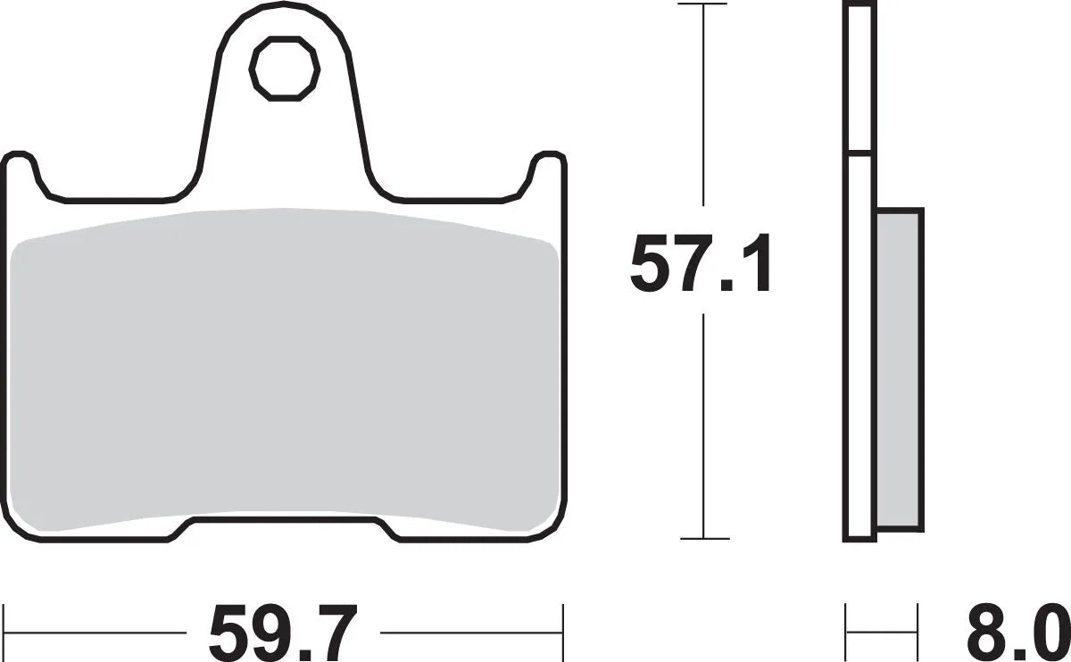 SBS Sintrede Metal Bremseklodser Til Harley/Buell - Bag