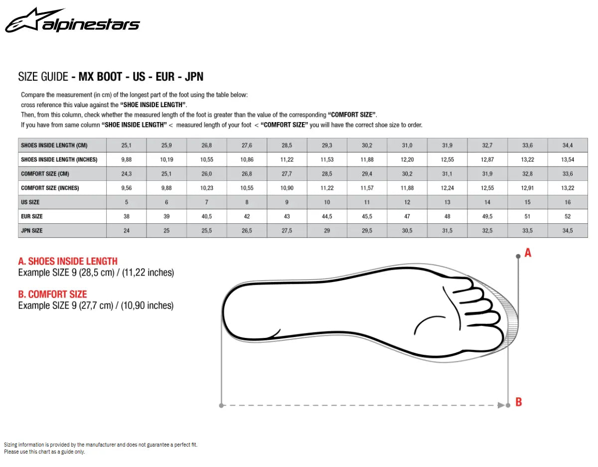 Alpinestars T10-Enduro Boot Sole Inserts