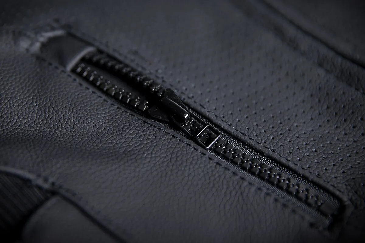 Icon Regulator™ D3o®ipped Leather Vest For Motorcycle Riders - Black