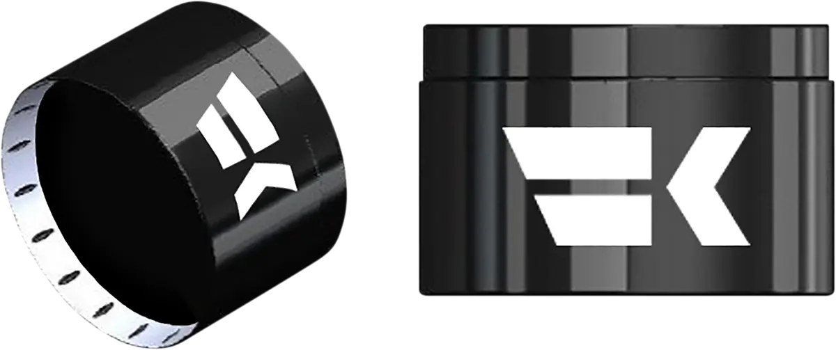 Khrome Werks Turbine Grips - Black Aluminum/rubber