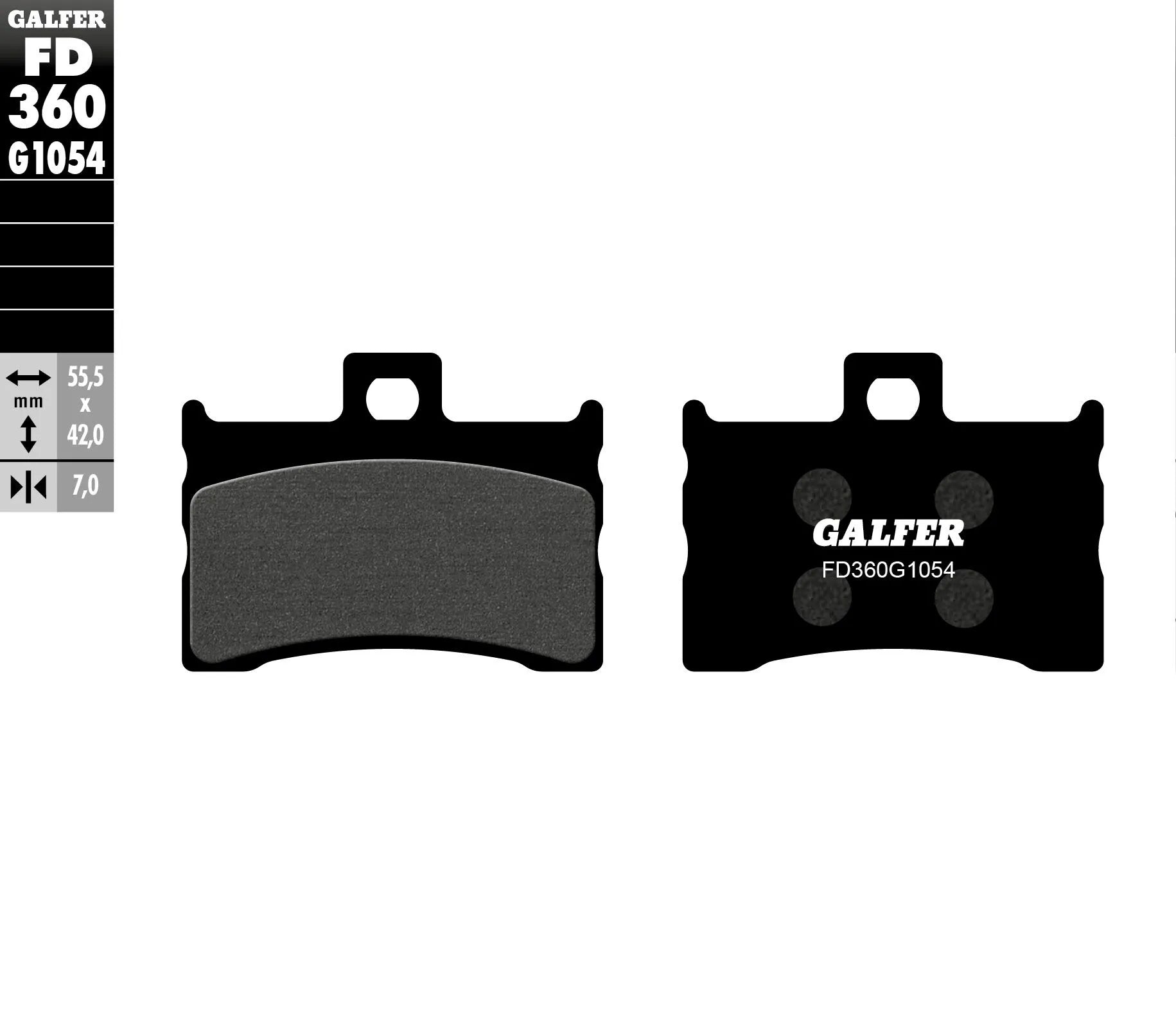 Galfer Semi-metallic Brake Pads For Oem Replacement