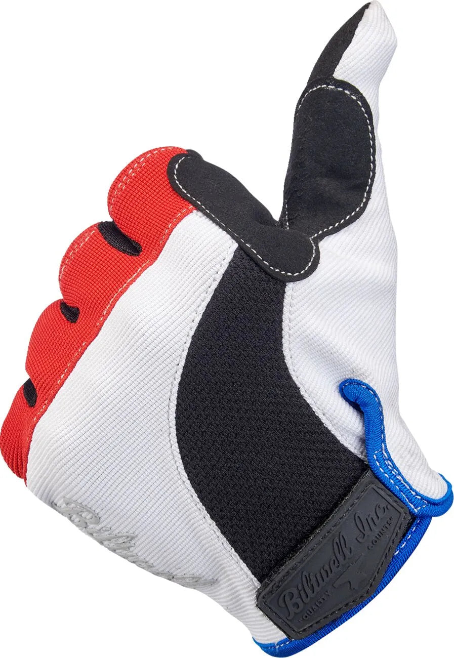 Biltwell Moto Gloves - Black/Blue/Red/White