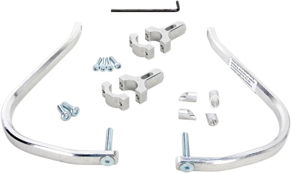 Moose Offroad Aluminum Handguards - Silver, Polished