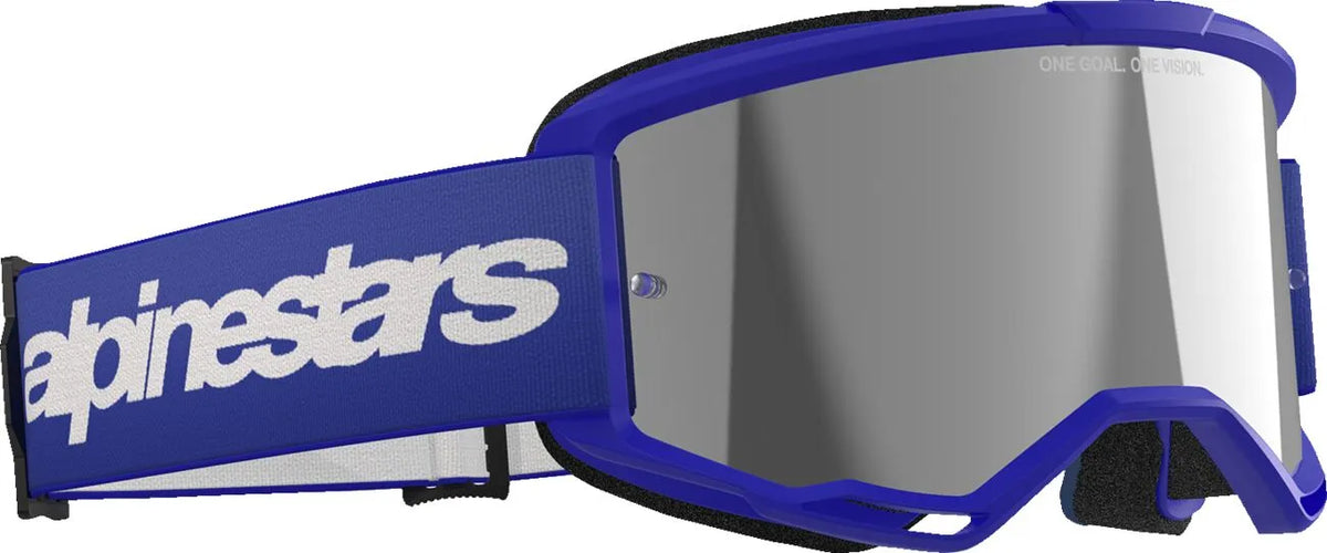 Alpinestars Vision 3 Wordmark Goggles Blue Mirror-Silver