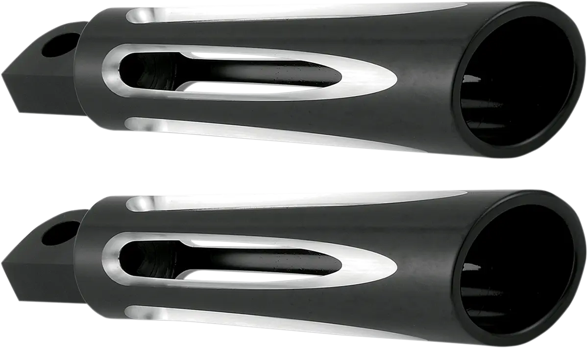 Arlen Ness Deep Cut Foot Pegs - Black Anodized