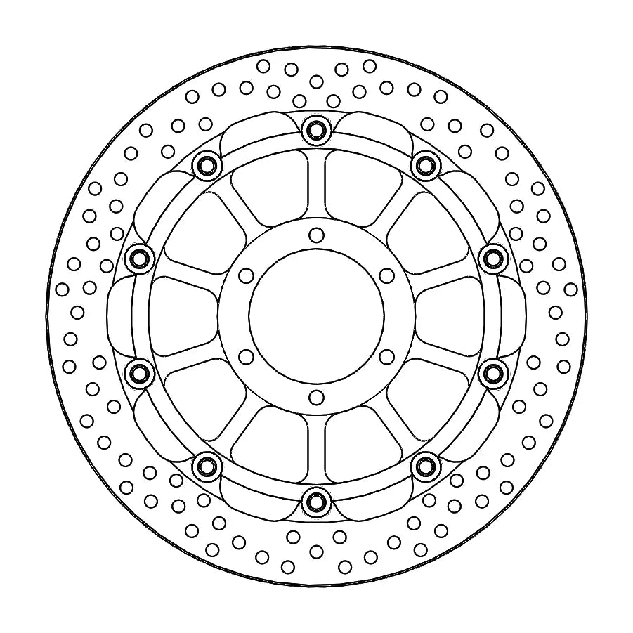 Moto-master Halo Series Flydende Racing Rotor 320mm - Foran