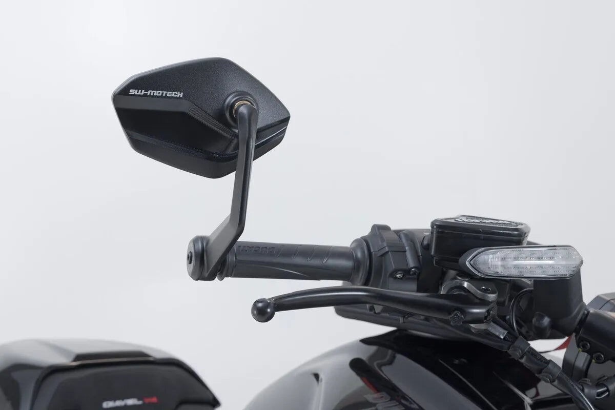 Sw-motech Bar End Mirrors - Black Aluminum