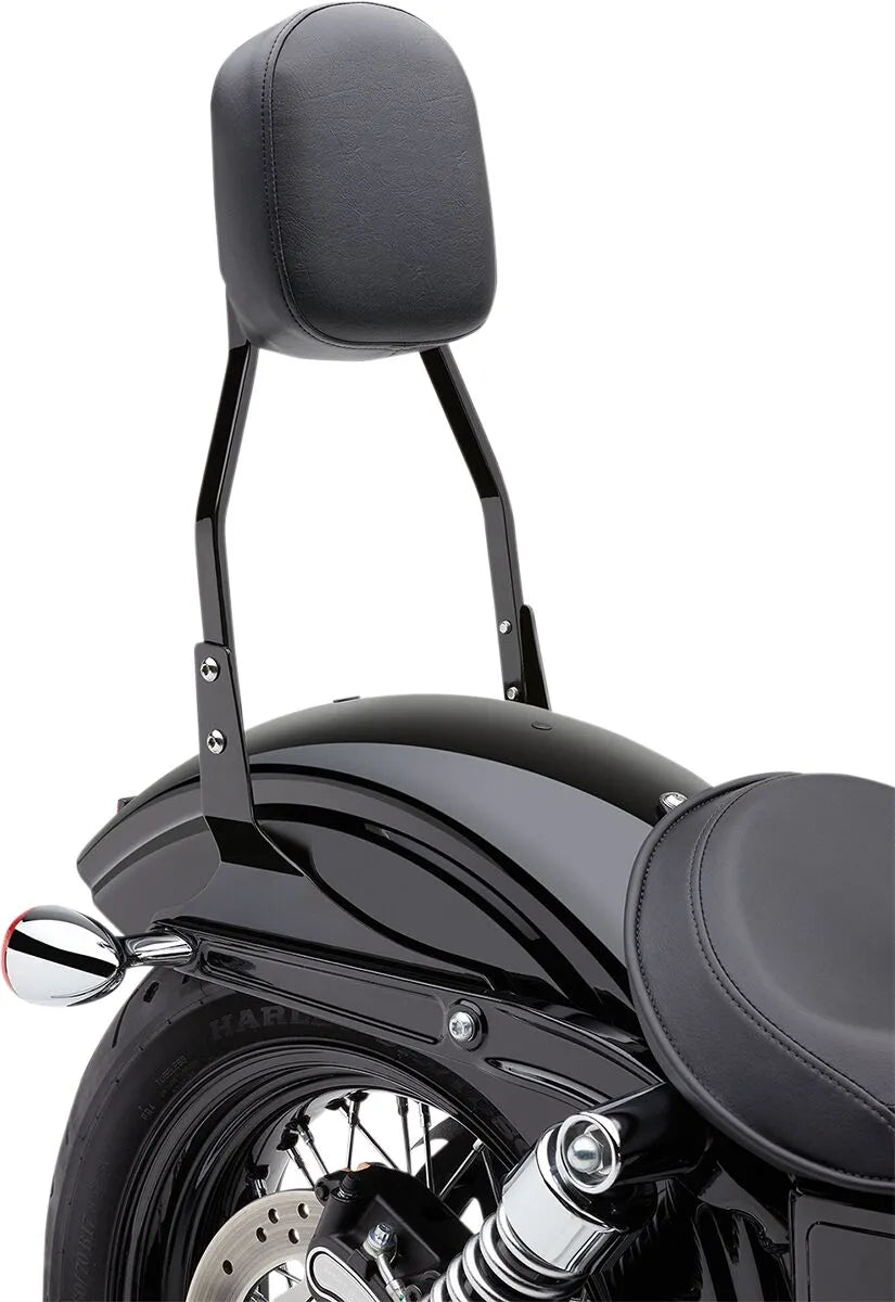 Cobra Square Sissy Bar - Black Steel