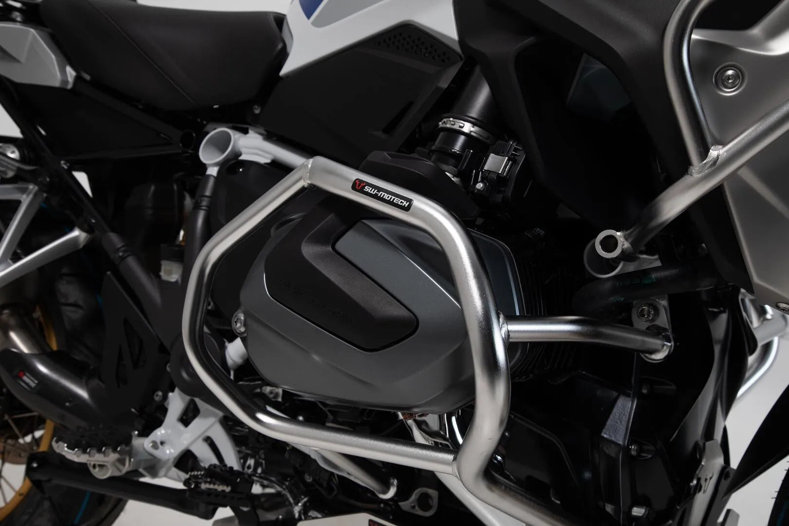Sw-motech Crash Bar Lower Guard In Silver Steel