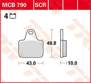 Trw Scr Series Sintrede Race Bremseklodser