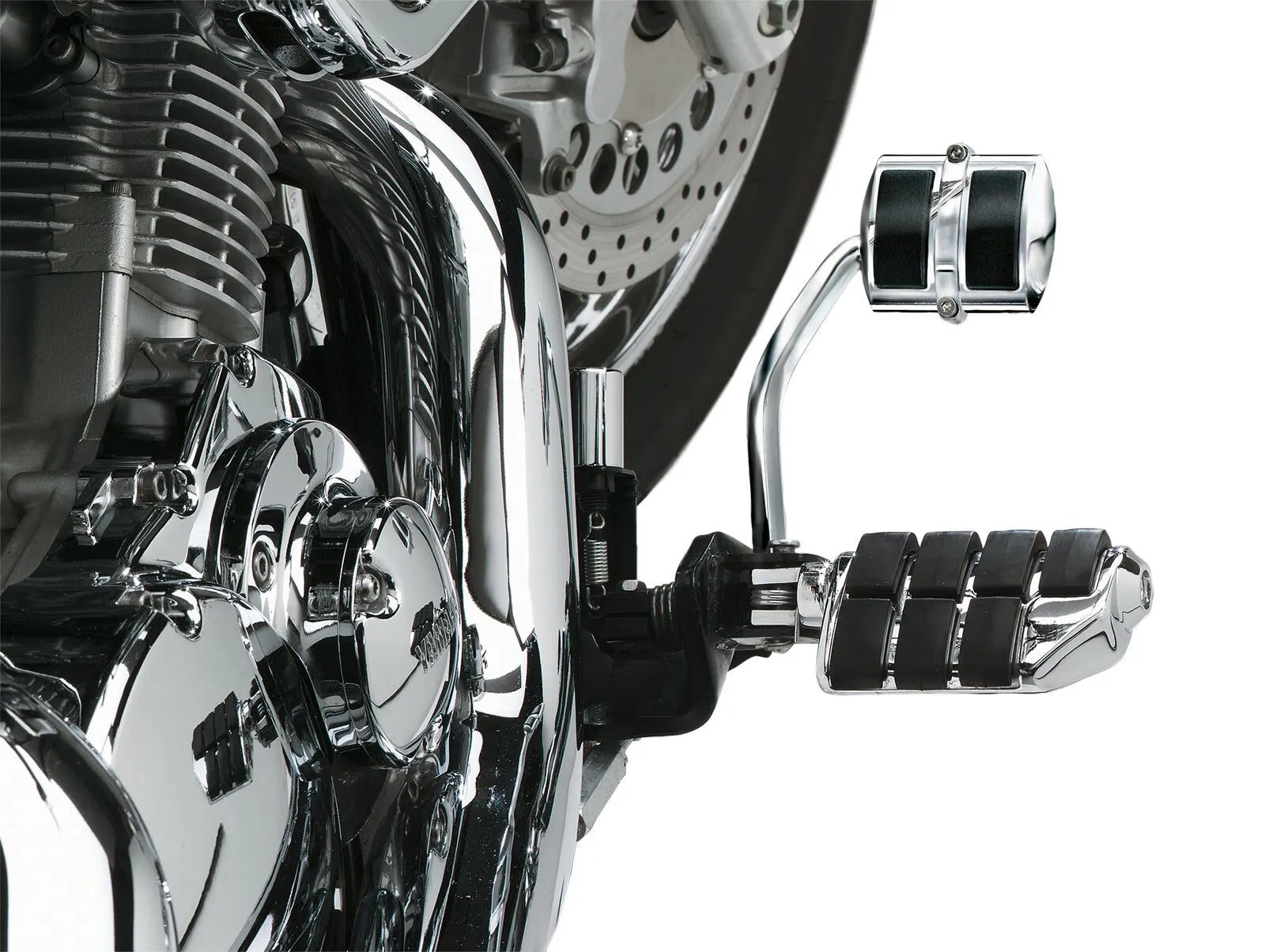 Kuryakyn Brake Pedal Pad Cover - Chrome/black