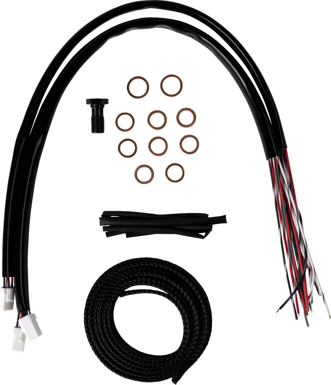 La Choppers Midnight Braided Cable Kit for 18"-20" Ape Hangers
