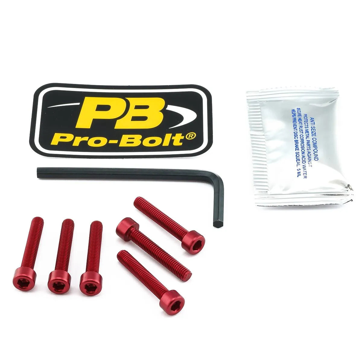 Pro Bolt Aluminium Fuel Cap Kit - Red