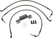 La Choppers Midnight Braided Bremse Line Kit