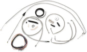 LA CHOPPERS Complete Stainless Braided Handlebar Cable Kit