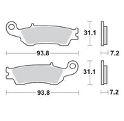 Moto-master Racing Bremseklodser Offroad Sinter Metal - Foran