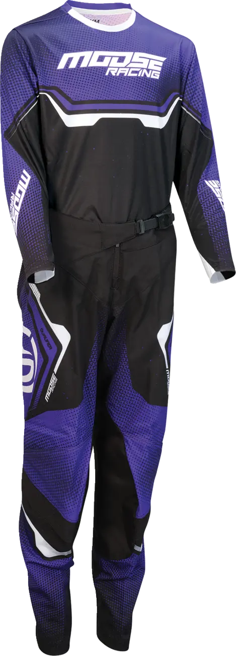 Moose Offroad Youth Qualifier Jersey - Black/Purple/White