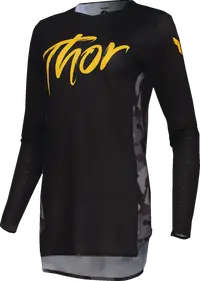 Thor Women's Sportmode Shadow Jersey - Black/Yellow/Camo Gray