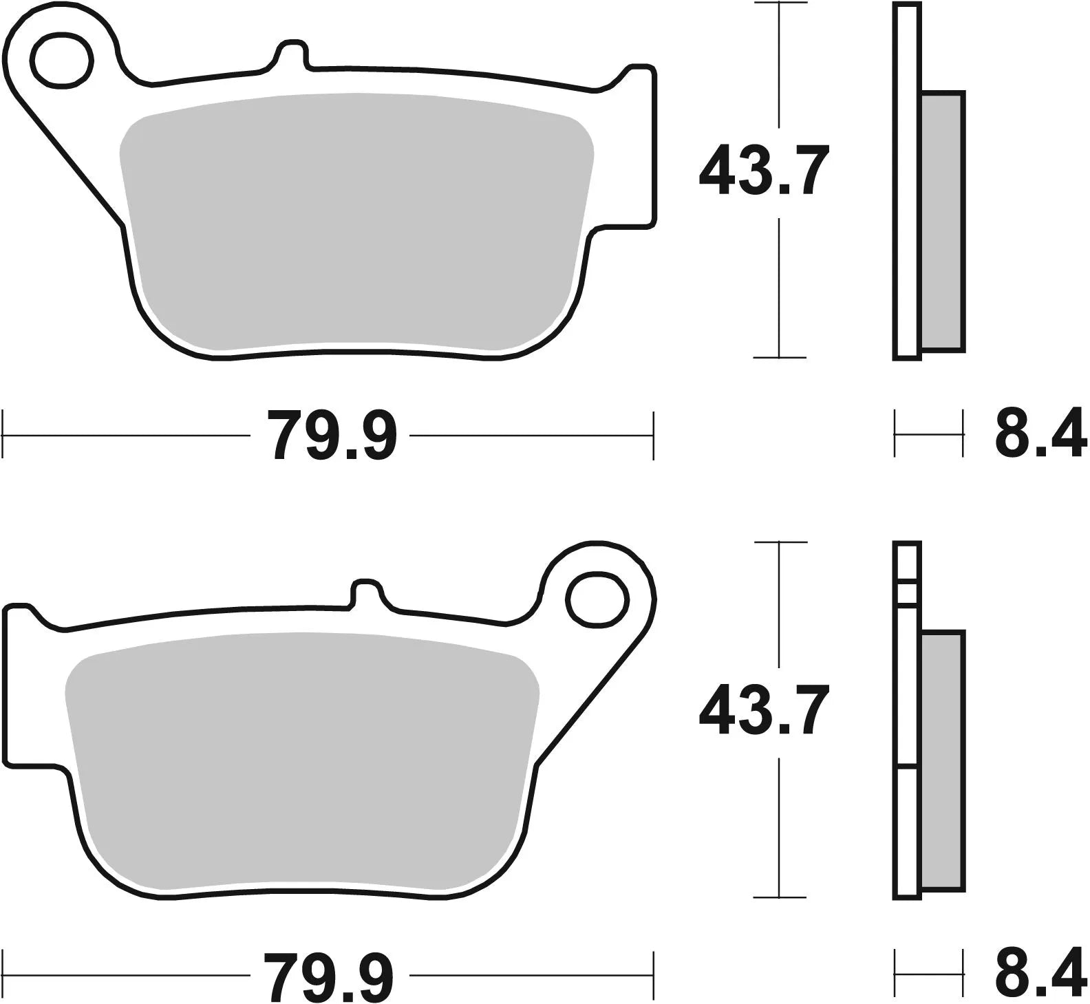 Sbs Ms Scooter Maxi Sintrede Bremseklodser - Bag