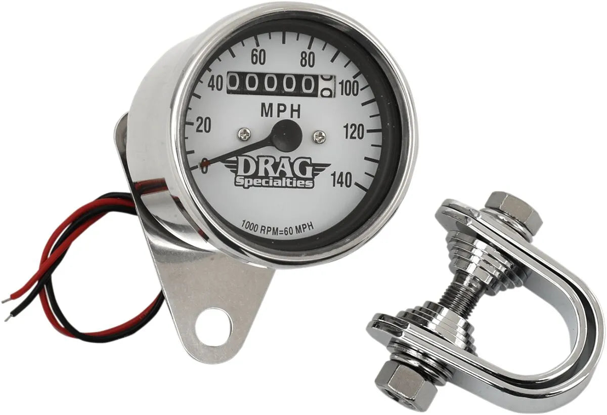 Drag Specialties Mini Speedometer 0-225 Kph