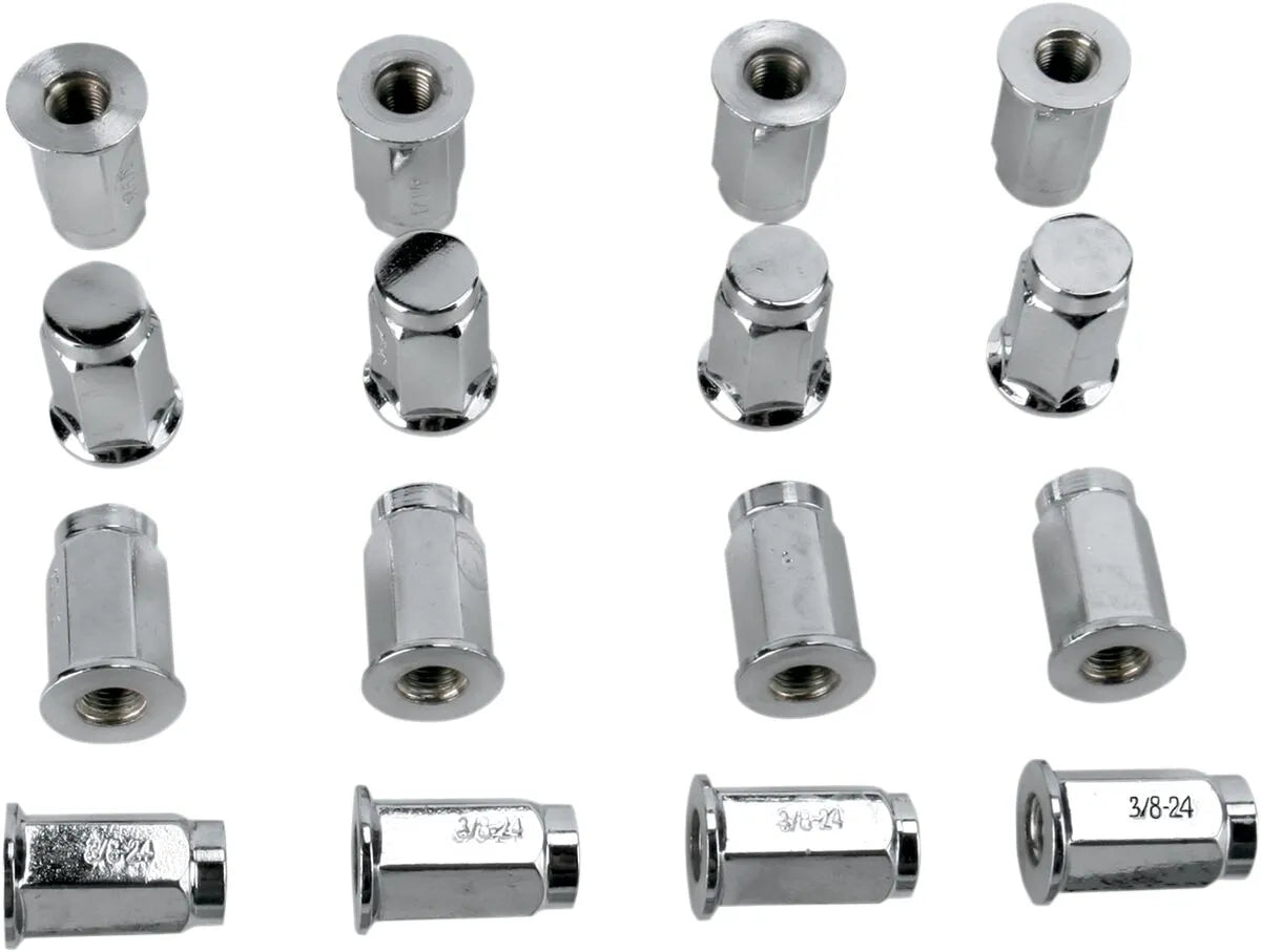 Dwt Douglas Wheel Chrome Flat Seat Lug Nuts for 3/8" Bolts