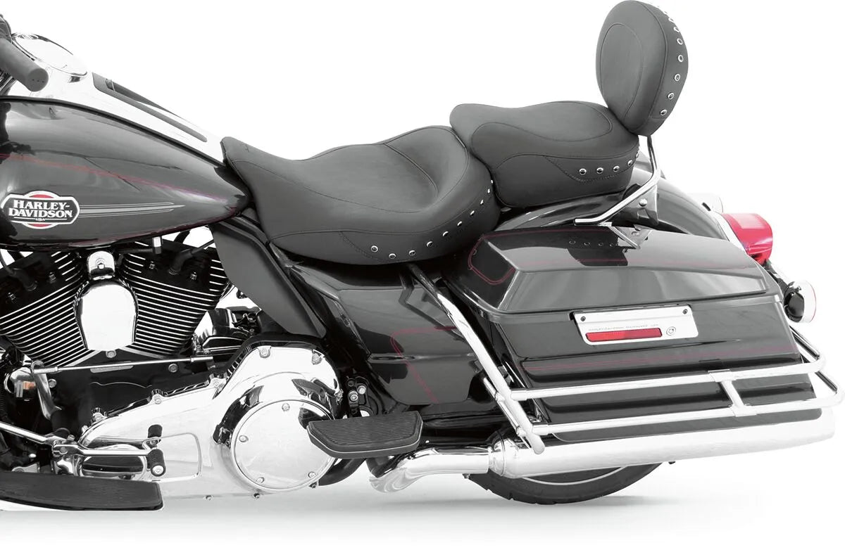 Mustang Studded Super Wide Solo Seat - For Harley Davidson