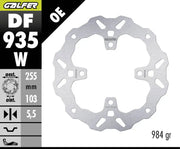 Galfer Fixed Wave Brake Rotor For Motorcycles - Rear