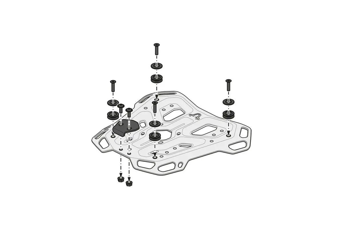 Sw-Motech Adventure Rack Black 4mm Aluminum