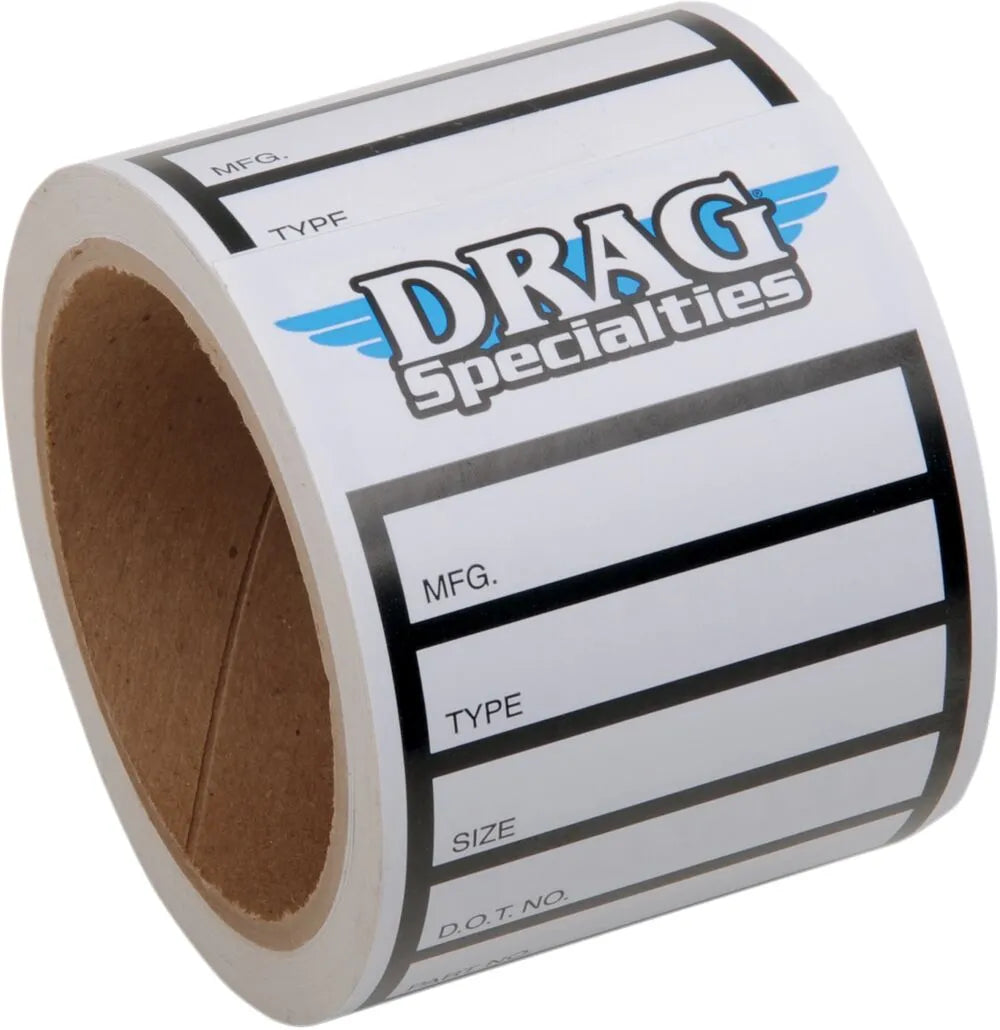 Drag Specialties Tire Labels 100-Pack